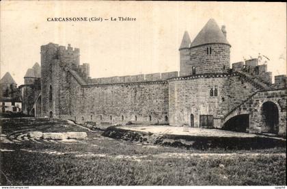CPA Carcassonne Cite le Theatre