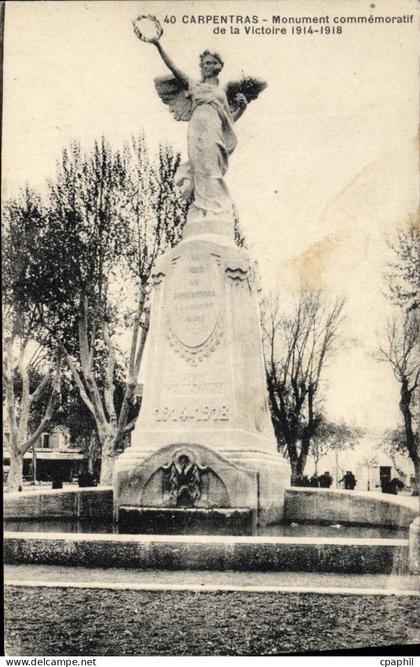 CPA Carpentras Monument Commemoratif De la Victoire
