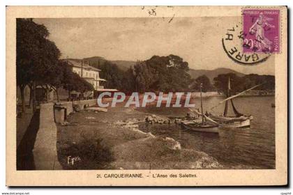 CPA Carqueiranne L'Anse des Salettes Bateaux