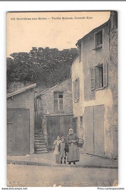CPA 78 Carrières sur Seine Vieille Maison Grande Rue