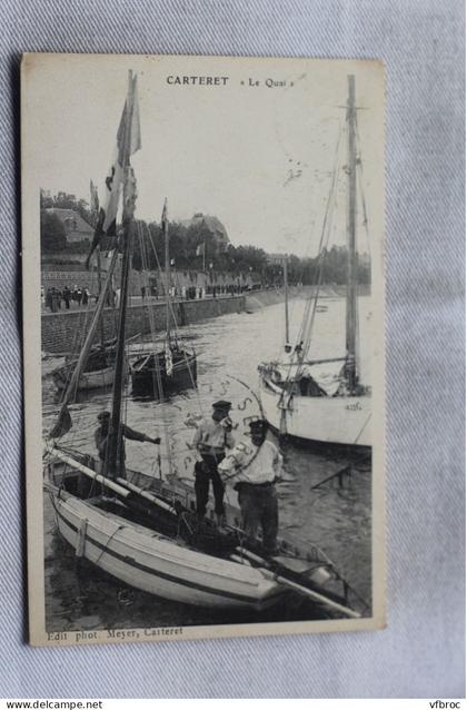 Cpa 1924, Carteret, le quai, Manche 50