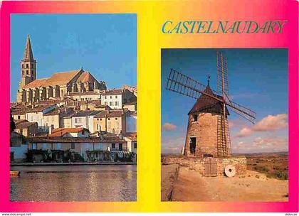 Carte Postale - 11 - Castelnaudary - Multivues - Moulin à vent - Flamme Postale de Castelnaudary - CPM - Voir Scans Rect