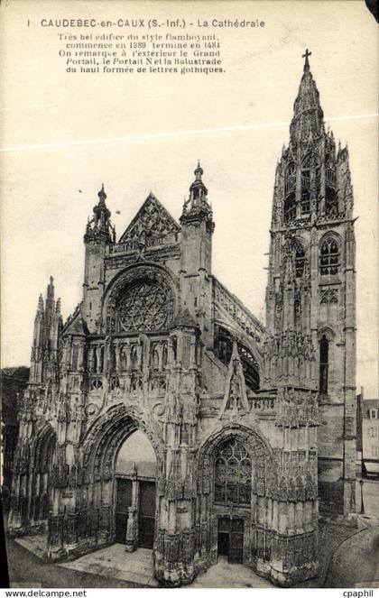 CPA Caudebec en Caux La Cathedrale