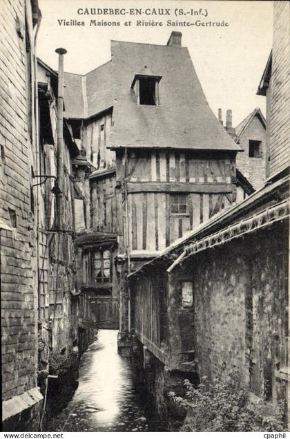 CPA CAUDEBEC En Caux Vieilles Maisons Sur La Riviere Sainte Gertrude