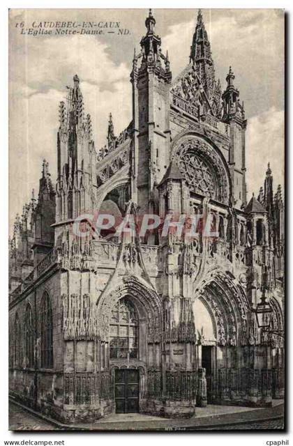 Caudebec en CAux CPA L'eglise Notre DAme