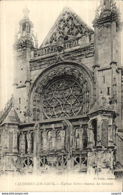 Caudebec en CAux CPA L'eglise Notre DAme La rosace