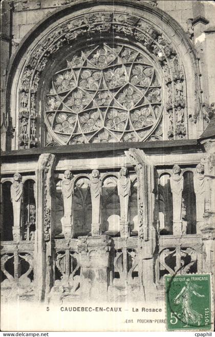 Caudebec en CAux CPA L'eglise Notre DAme La rosace