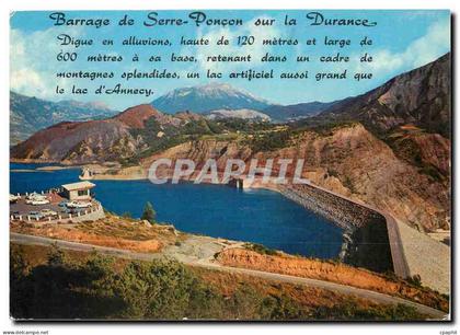 CPM Haute Vallee de la Durance Lac et Barrage de Serre Poncon le Barrage vu du Belvedere