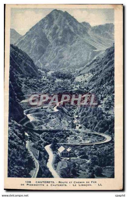 CPA Cauterets Route et chemin de Fer de Pierrefitte a Cauterets le limacon