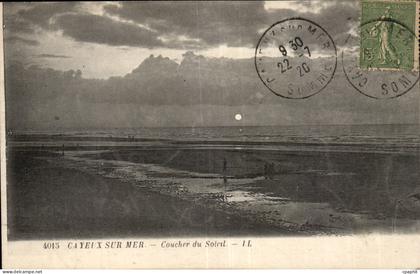 Cayeux sur Mer CPA Coucher de soleil