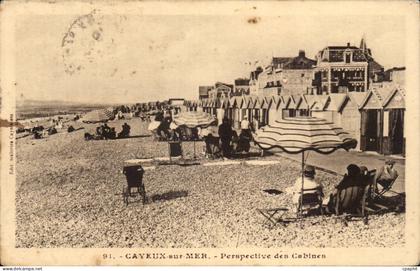 Cayeux sur Mer CPA Perspective des cabines