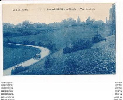 carte les ARQUES  près  CAZALS   ( recto verso )