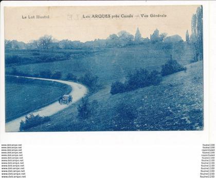 carte les ARQUES  près  CAZALS   ( recto verso )