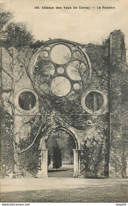 CPA 168 abbaye des vaux de cernay la rosace
