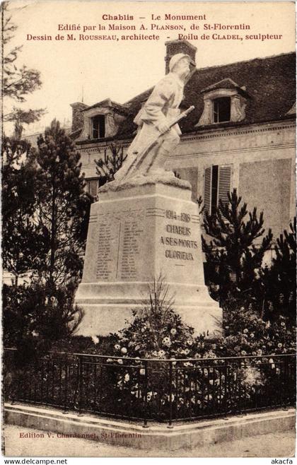 CPA Chablis Le Monument FRANCE (1451691)