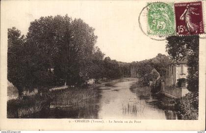 CPA Chablis Le Serein vu du Pont