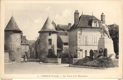 CPA Chablis Les Tours Et Le Monument