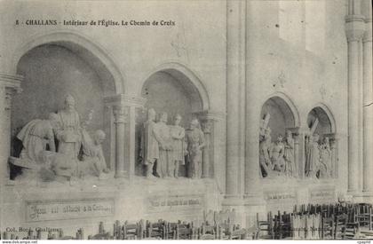 CPA Challans Laterieur De I'Eglise Le Chemin De Croix