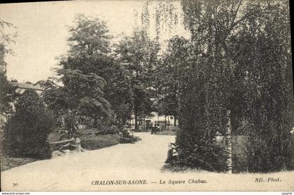 CPA Chalon Sur Saone Le Square Chabas