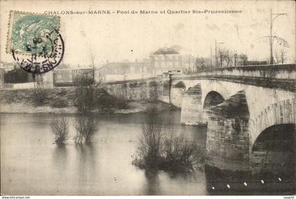 Chalons sur Marne CPA Pont de Marne et quartier Ste Prudentienne