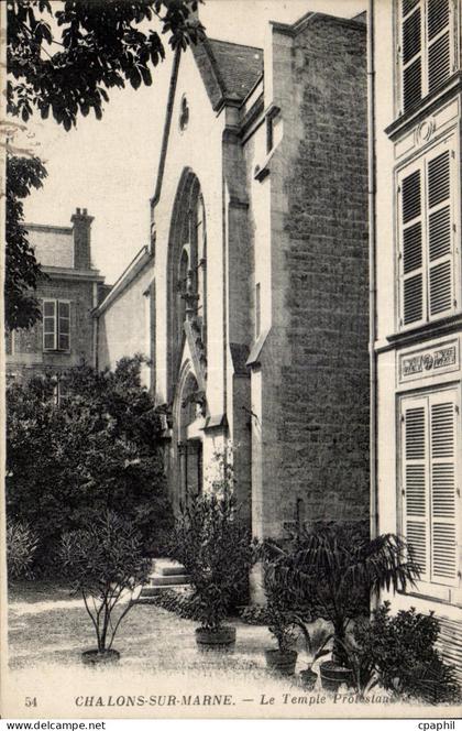 CPA Chalons sur Marne Le temple protestant