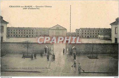 CPA Chalons sur Marne Quartier Chanzy Militaria