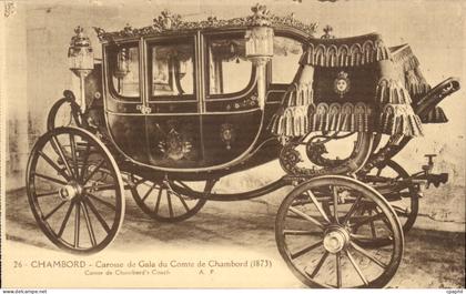 Chambord CPA Carosse de gala du comte de Chambord (1873)