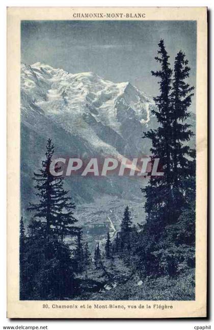 CPA Chamonix Mont Blanc Chamonix et le Mont Blanc vus de la Flegere
