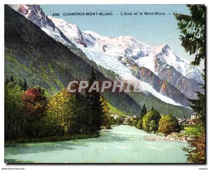 CPA Chamonix Mont Blanc L'Arve et le Mont Blanc