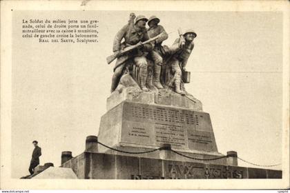 CPA Front de Champagne Navarin Monument aux Morts des Armes de Champagne