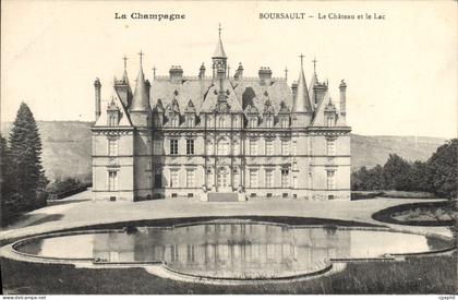 CPA La Champagne Boursault Le Chateau et le Lac
