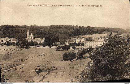 CPA Vue d'Hautvillers Berceau du Vin de Champagne