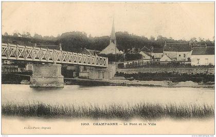 CHAMPAGNE     PONT ET VILLE
