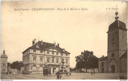 Champagnole, Place de la Mairie et Eglise