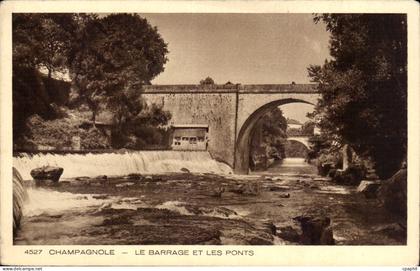 CPA Champagnole Le barrage et les ponts