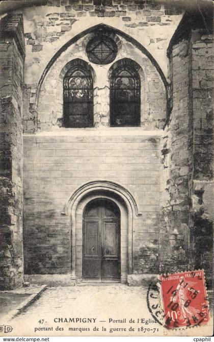 CPA Champigny Portail de l'Eglise