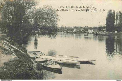 Carte Postale Ancienne - 94 - Champigny sur Marne - Les bords de la Marne - de Champigny à Joinville - CPA - Oblitératio