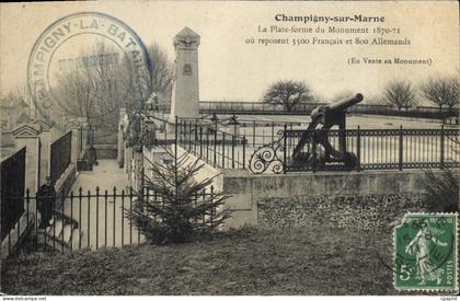 CPA Champigny Sur Marne La Plate-Forme Du Monument
