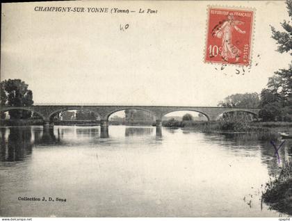 CPA Champigny sur Yonne (Yonne) Le Pont