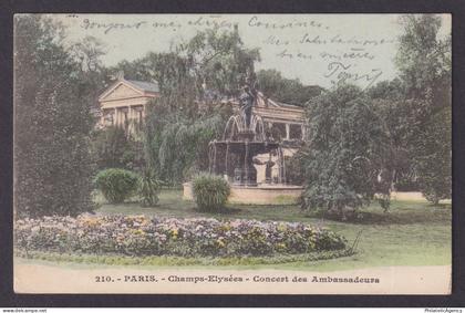 FRANCE, Postcard, Paris, Champs-Elysées, Concert des Ambassadeurs
