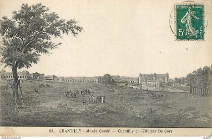 CPA Chantilly Musee Conde Chantilly en 1781 par De Cort