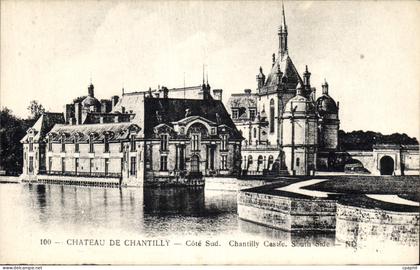CPA Chateau de Chantilly Cote Sud Chantilly Castle South Side