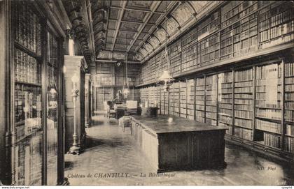 CPA Chateau de Chantilly La Bibliotheque