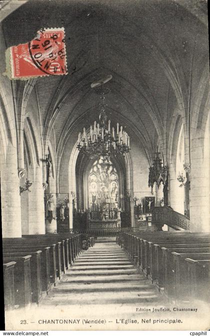 CPA Chantonnay L'Eglise Nef Principale