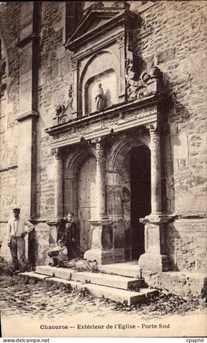 Chaource CPA Exterieur de l'eglise Porte sud