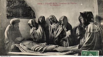 Chaource CPA Interieur de l'eglise Le sepulcre