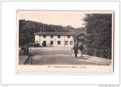 69 CHARBONNIERE LES BAINS Gare, Extérieur, animée, ed BF 1850, 190?