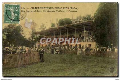 Charbonniere les Bains CPA Les course d'anes La grande tribune et l'arrivee TOP (ane donkey)