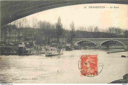 Carte Postale Ancienne - 94 - Charenton le Pont - Le Pont - Bateaux - CPA - Oblitération - Voir Scans Recto-Verso - Posc