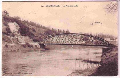 Charleville Le pont suspendu , *7897